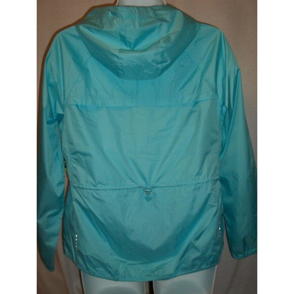 Danskin Womens Full Zip Hoodie Athletic Track Jacket Blue Neon Size 12-14 Large - Picture 9 of 11